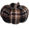 Gallerie II Mini Plaid Cushioned Fabric Pumpkin Figurines A/3 - 3 of 4