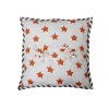 Bacati - Basketball Orange/Grey Muslin Throw Pillow - 2 of 4