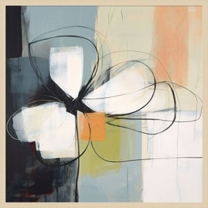 Amanti Art Floral Abstraction Serenity I by Irena Orlov Wood Framed Wall Art Print - 1 of 4