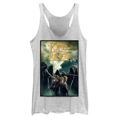 Women's Lord of the Rings Fellowship of the Ring Four Hobbits Movie Poster Racerback Tank Top