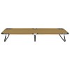 vidaXL Folding Sun Lounger Taupe Steel - 2 of 4