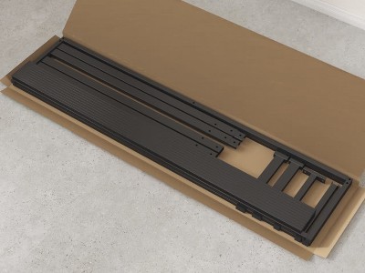 Twin Black Metal Platform Bed Frame with Slats
