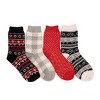 MUK LUKS Women's 4 Pack Holiday Boot Socks - 2 of 3