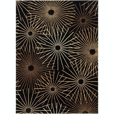 Mark & Day Fox Creek 8'x11' Rectangle Tufted Indoor Area Rugs Black: Geometric Wool, Stain-Resistant, Modern Decor