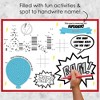 Big Dot of Happiness Bam Superhero - Paper Birthday Party Coloring Sheets - Activity Placemats - Set of 16 - 2 of 4