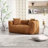 JOYRACER 2-Person Soft Chair with High Resilience Foam Core with 2 pillows, Comfy Square recliner for Reading & TV in Living Room or Bedroom - 2 of 4