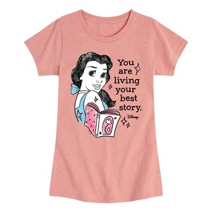 Girls' - Disney - You Are Living Your Best Story Fitted Short Sleeve Graphic T-Shirt - 1 of 4