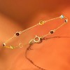 Pure Collection by Ross-Simons 0.69 ct. t.w. Multi-Gemstone Station Bracelet in 14kt Yellow Gold - 4 of 4