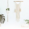 Unique Bargains Macrame Plant Hanger Woven Cotton Indoor Outdoor Decorative - 2 of 4