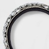 Velvet Double Bow Hair Barrette with Clear Stones - A New Day™ Navy - 3 of 3