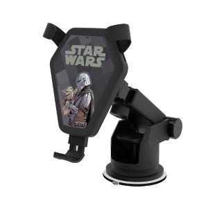 Keyscaper Star Wars: The Mandalorian Grogu and Din Djarin Color Block 10-Watt Wireless Car Charger - 1 of 4