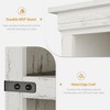 68.7" Tall 5-Shelf Bookcase with Storage Cabinet, Wooden Bookshelf with Doors,  Display Cabinet for Living Room, Bedroom, Office, Grey - 3 of 4