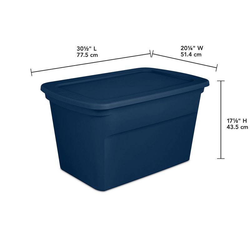 Sterilite Classic Lidded Stackable 30 Gal Storage Tote Container, 6 of 8