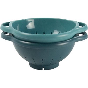 Debra's Kitchen Made in USA Berry Basket 2 Pack - Light and Dark Teal - 1 of 2