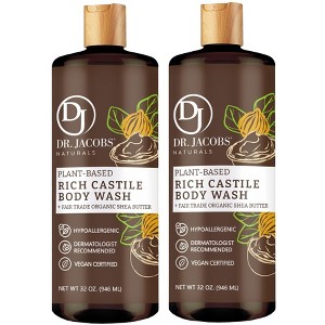 DR.JACOBS NATURALS Natural Plant Based Castile Shea Butter Body Wash-Hypoallergenic-Dermatologist Tested-Sulfate-Free- Paraben-Free - 1 of 4