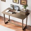Famapy Mid-Century Solid Rubber Wood Home Office Desk with Rounded Corners,Modern Writing Desk,Minimalist Writing & Computer Workstation Desk - 3 of 4