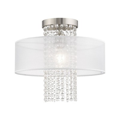Livex Lighting Bella Vista 1 - Light Flush Mount in  Brushed Nickel