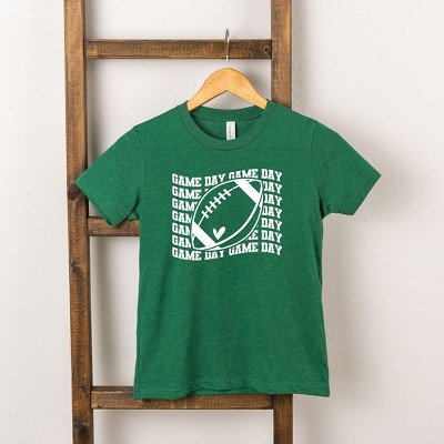 The Juniper Shop Football Game Day Stacked Wavy Youth Short Sleeve Tee