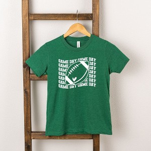 The Juniper Shop Football Game Day Stacked Wavy Youth Short Sleeve Tee - 1 of 2
