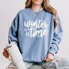 Simply Sage Market Women's Lightweight Garment Dyed Graphic Sweatshirt Winter Time Snowflakes - 2 of 4