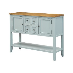 LunaLulinlk Storage Vintage Console Table with Four Small Drawers and Bottom Shelf for Living Rooms, Entrances and Kitchens - 1 of 4