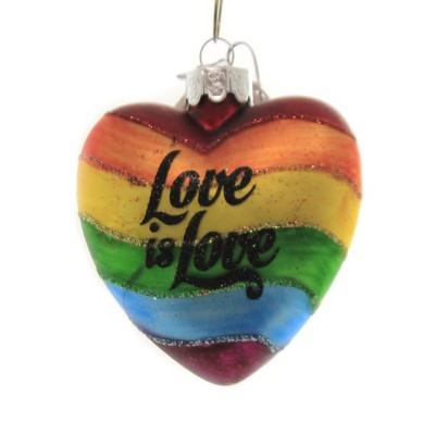 Holiday Ornaments 3.25" Love Is Love Noble Gems Hand Crafted  -  Tree Ornaments