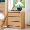 Nightstand with Charging Station, 25" Tall Modern Wood Bedside Table with 3 Storage Drawers, End Table for Bedroom, Living Room - 3 of 4