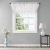 MAYEERTY 38x46" Diamond Sheer Embroidered Waterfall Valance White/Grey - 2 of 4