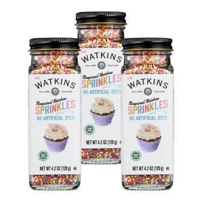 Watkins Nonpareil Rainbow Sprinkles - Case of 3/4.2 oz
