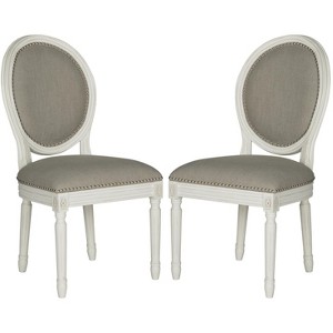 Holloway 19" H French Brasserie Oval Side Chair (Set of 2) - FOX6228 - Safavieh Couture - 1 of 4