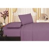 Plazatex Vine Print 90GSM Brushed Microfiber Soft Wrinkle Free Sheet Set - Queen 60x80", Purple - 2 of 2