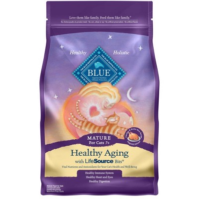 Blue Buffalo Healthy Aging with Chicken & Brown Rice Mature Premium Dry Cat Food