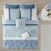 Sapphtopaz Queen 8 Piece Comforter Set, Queen Quilt with Bed Sheets Seafoam for Women, Men, Kids & Teens, Queen Quilt Bedding Set - 2 of 4