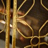 Contemporary Metal Fireplace Screen Gold - Olivia & May: 3-Panel, Heat Resistant, 31"H x 53"W - 3 of 4