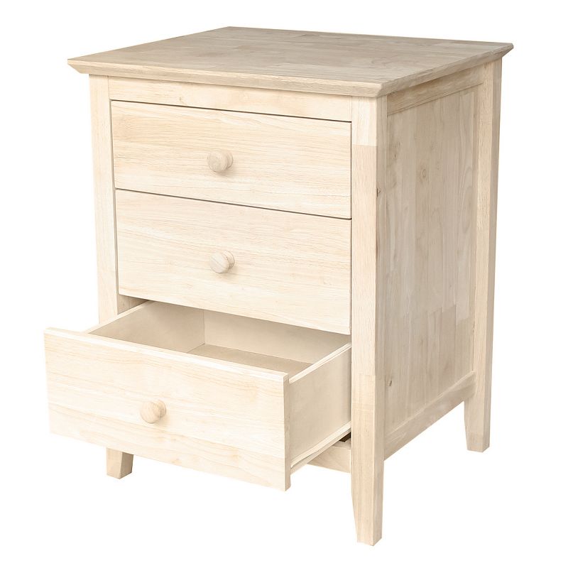 Smith Nightstand with 3 Drawers - Unfinished - International Concepts, 6 of 12