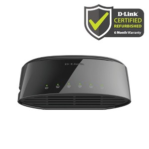 [Certified Refurbished] D-Link 5-Port Gigabit Ethernet Unmanaged Desktop Switch - (DGS-1005G/RE) Manufacturer Refurbished - 1 of 4