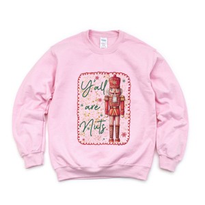 Y'all Are Nuts Nutcracker - Women's Graphic Sweatshirt - 1 of 4