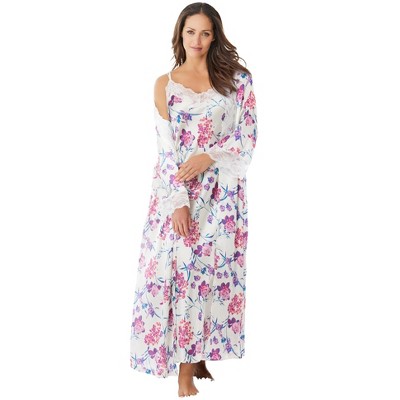 Amoureuse Plus Size The Luxe Satin Long Peignoir Set