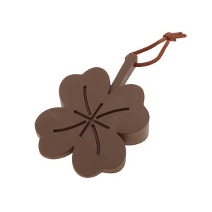 Unique Bargains Door Stop Four-Leaf Grass Door Stop Rubber Pink 2.52"x3.27"x0.83" 1 Pcs - 1 of 4