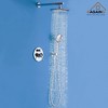 CASAINC 5-Spray Patterns 9.5 in. Wall Mount Dual Shower Heads in Spot Resist - 2 of 4