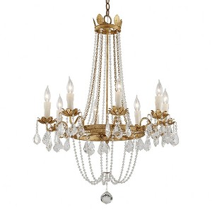 Troy Lighting Viola 8 - Light Chandelier in  Distressed Gold Leaf Handmade Venetian Shade - 1 of 1
