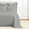 EY Essentials 26" x 26" Danette Shale Decorative Bedding Premium Cotton Square Euro Sham - 3 of 4