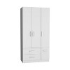 TIRAMISUBEST 71" Armoire Wardrobe - Mobile Lateral Filing Cabinet Locking Wheels Adjustable Shelf - 4 of 4