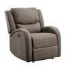 Chenille Power Recliner Chair 1pc, Modern Living Room, Solid Wood Frame, Plush Seating, One-Touch Adjustable - 3 of 4