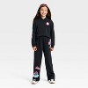 Girls' KPop Demon Hunters Saja Boys Fleece Jogger Pants - Black - 4 of 4