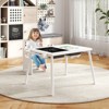 Costway Sensory Table & Chair Set for Kids 2-8 with Foldable Bins for Sand/Water & Paper White/Beige - 2 of 4
