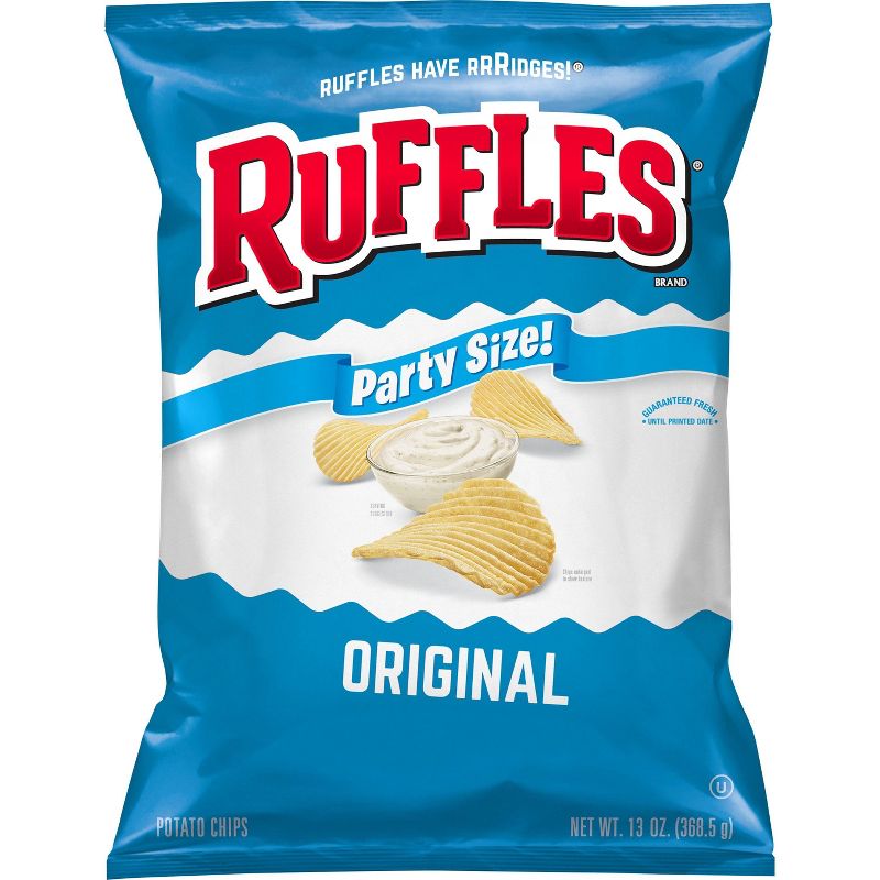 Ruffles Original Flavor Party Size Ridged Potato Chips - 13oz, 1 of 4