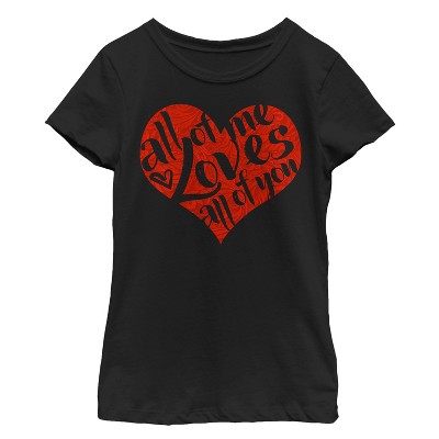 Girl's Lost Gods Valentine's Day All Of Me Loves All Of You T-shirt ...