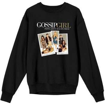 Gossip Girl Pictures of Characters Women's Black Long Sleeve Sweatshirt