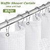 LunaLulinlk Thick Waffle Weave Shower Curtain，White - 4 of 4